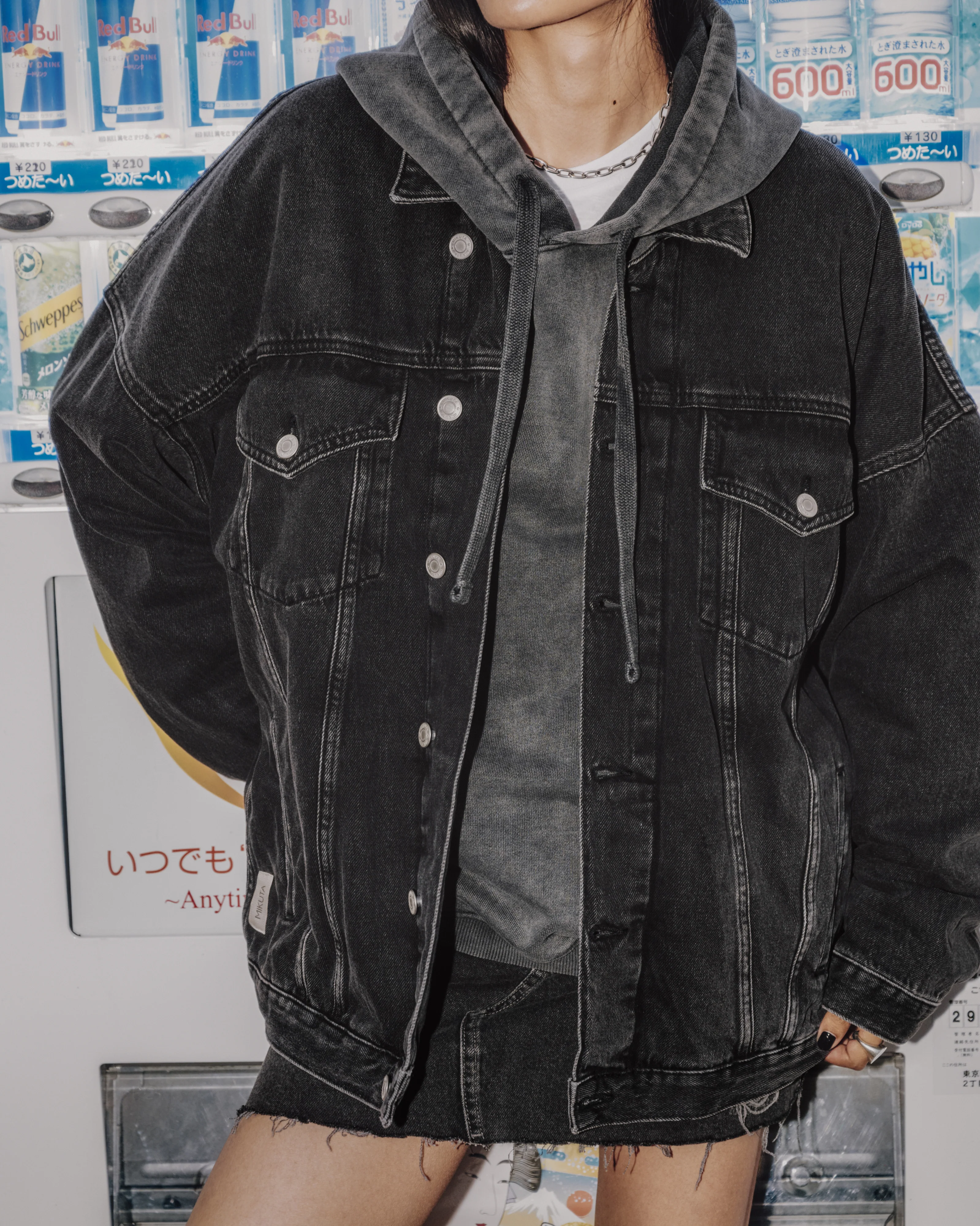 The Black Oversized Denim Jacket - Image 3