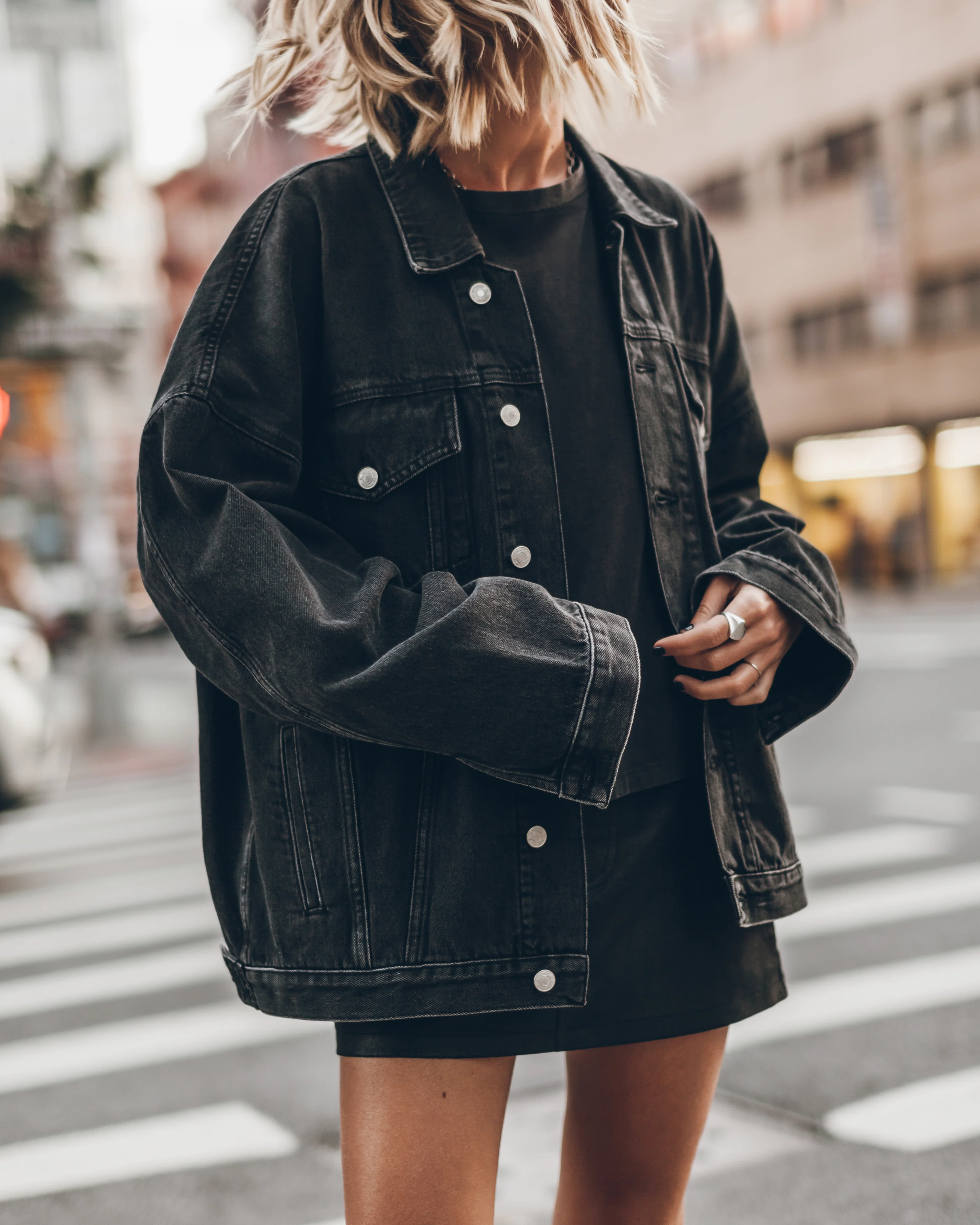 The Black Oversized Denim Jacket - Image 6
