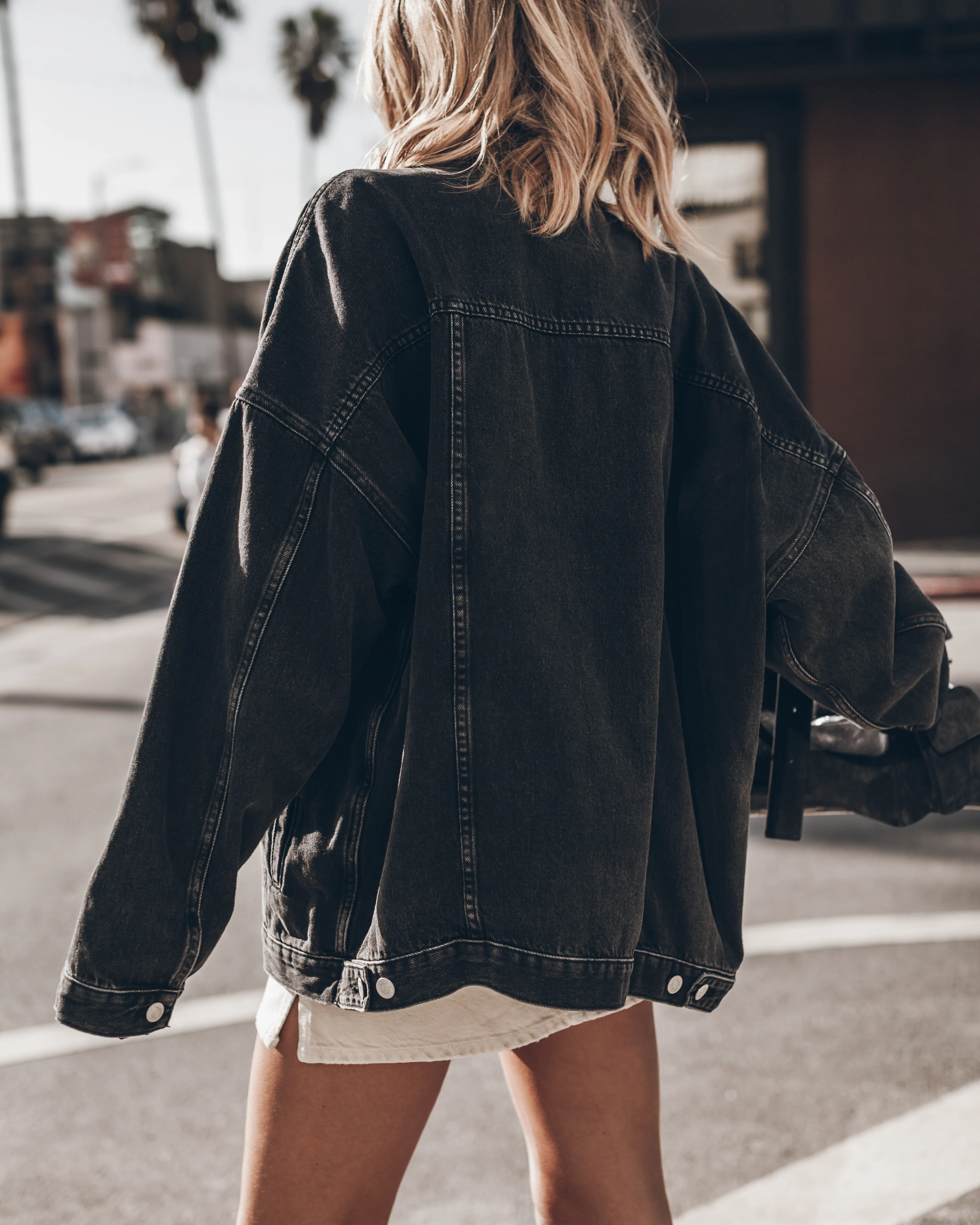 The Black Oversized Denim Jacket - Image 7