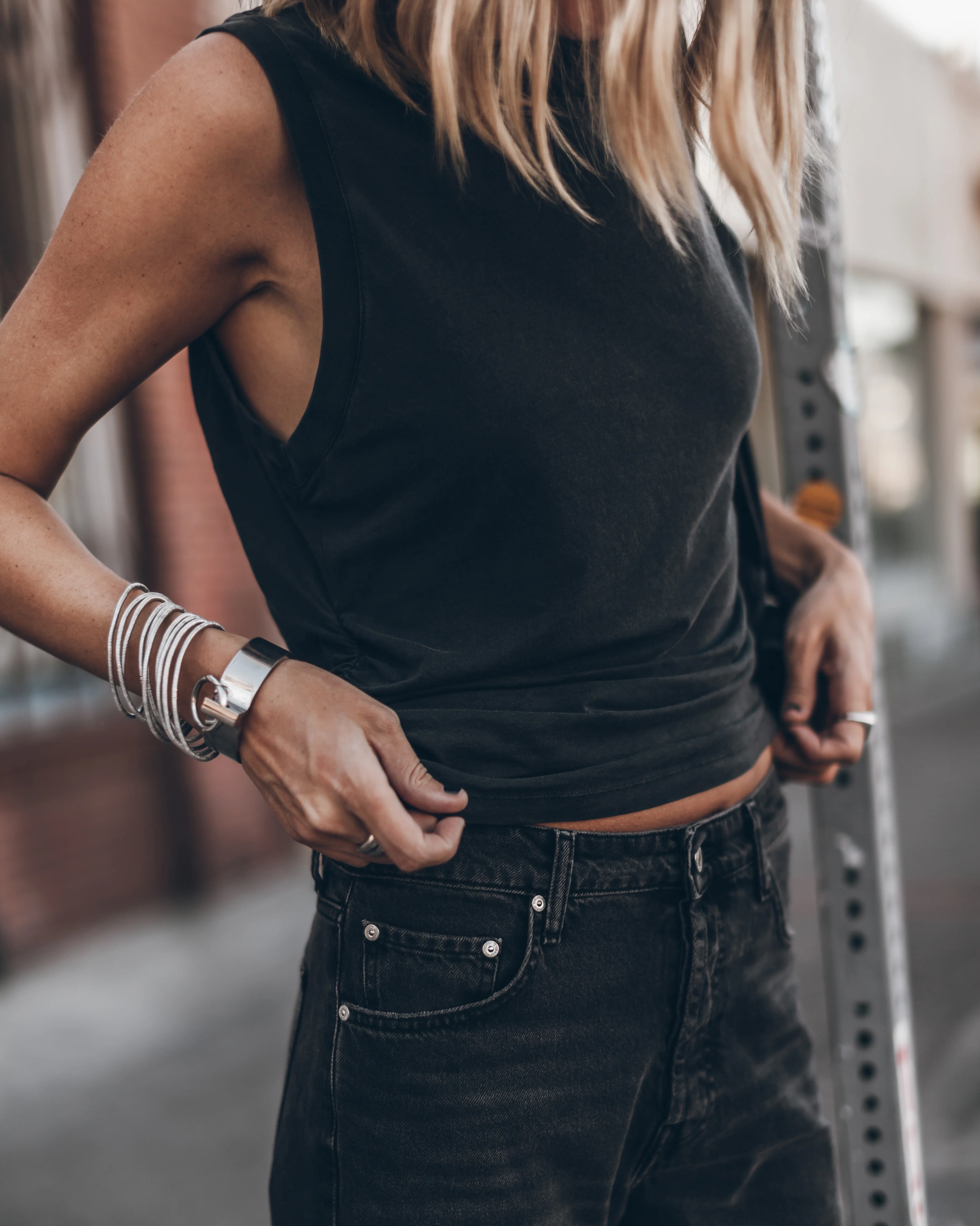 The Dark Draped Tank Top - Image 3