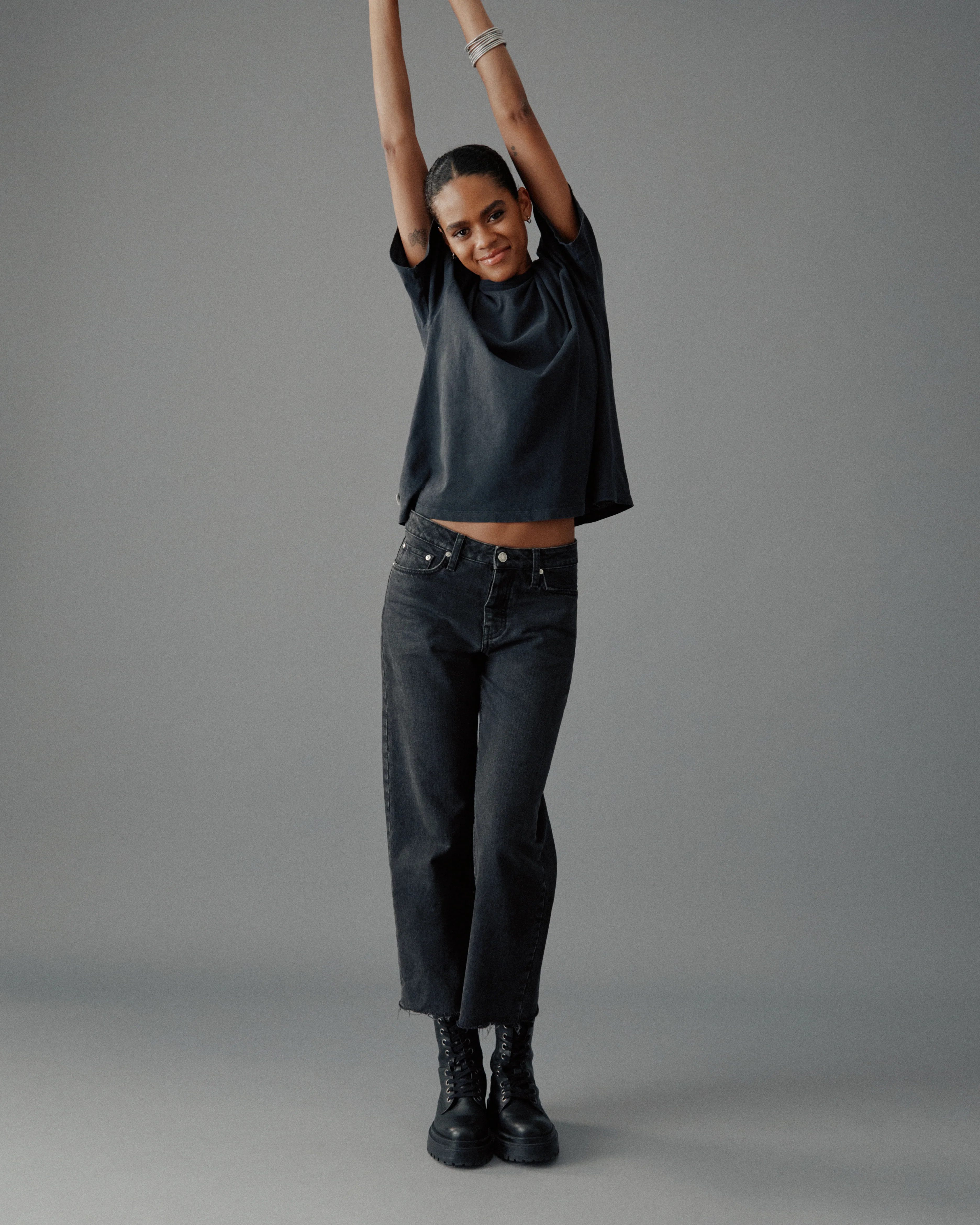 The Black Cropped Straight Jeans - Image 4