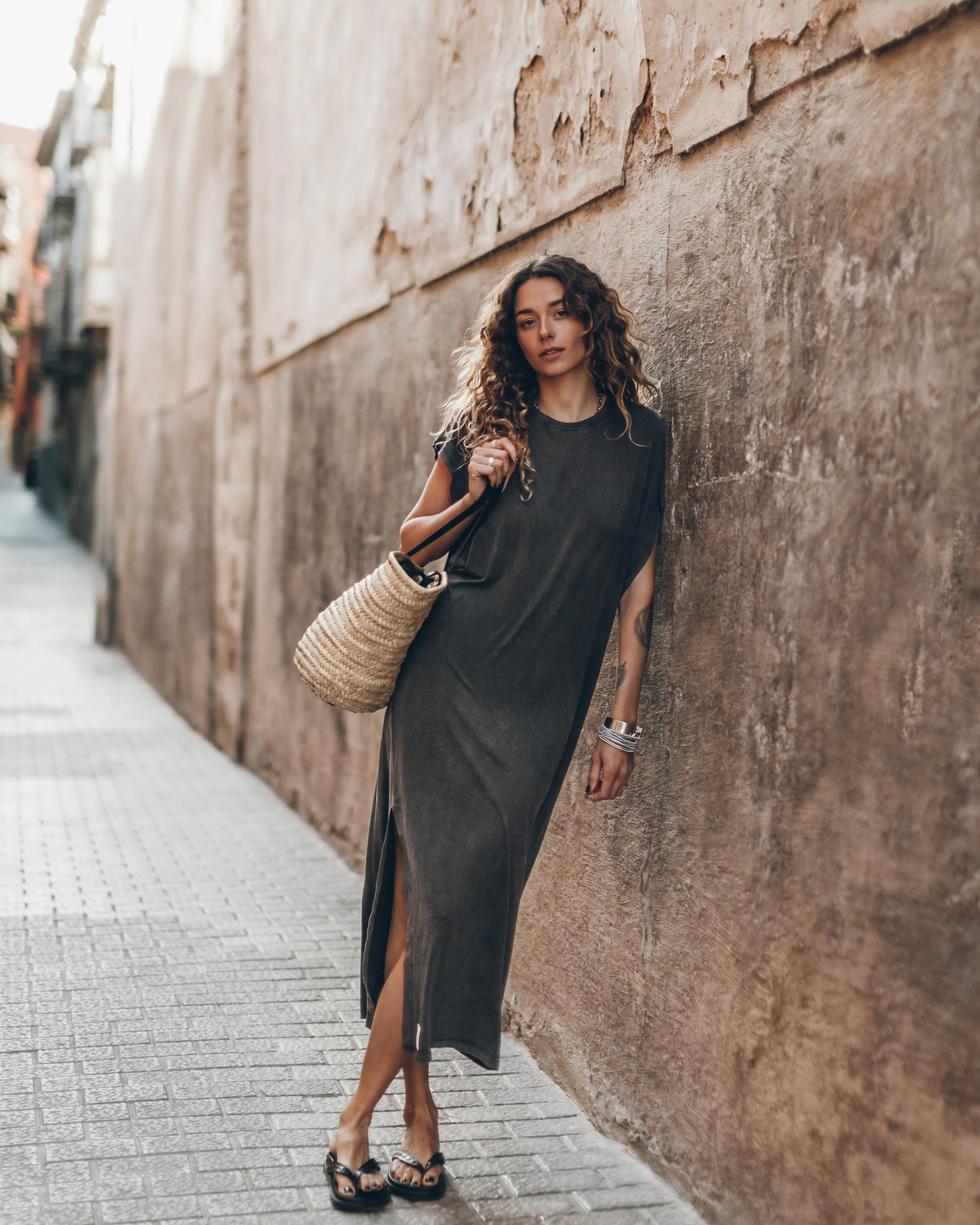 The Dark Faded Long Batwing Dress - Image 7