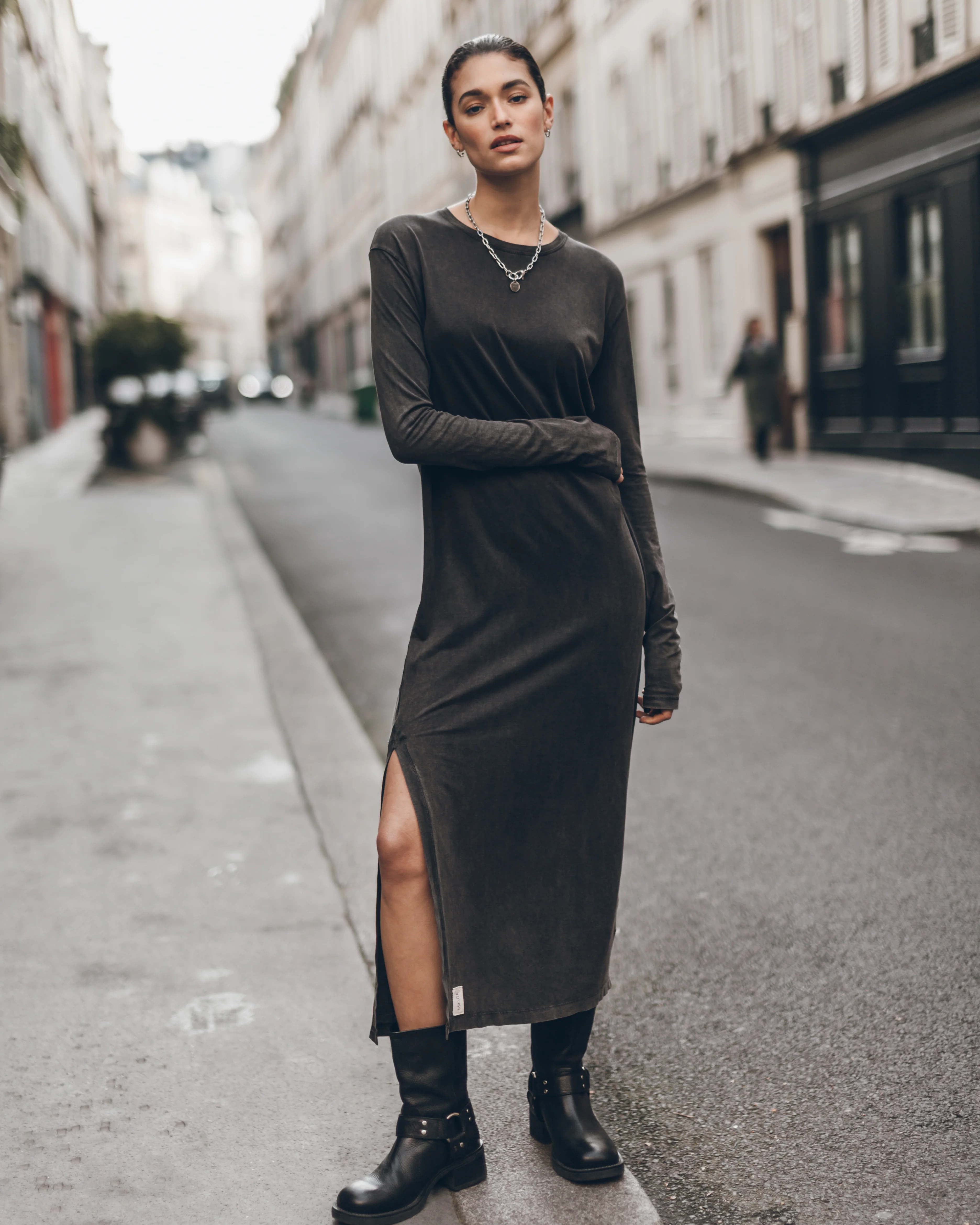 The Dark Faded Longsleeve Dress - Image 3