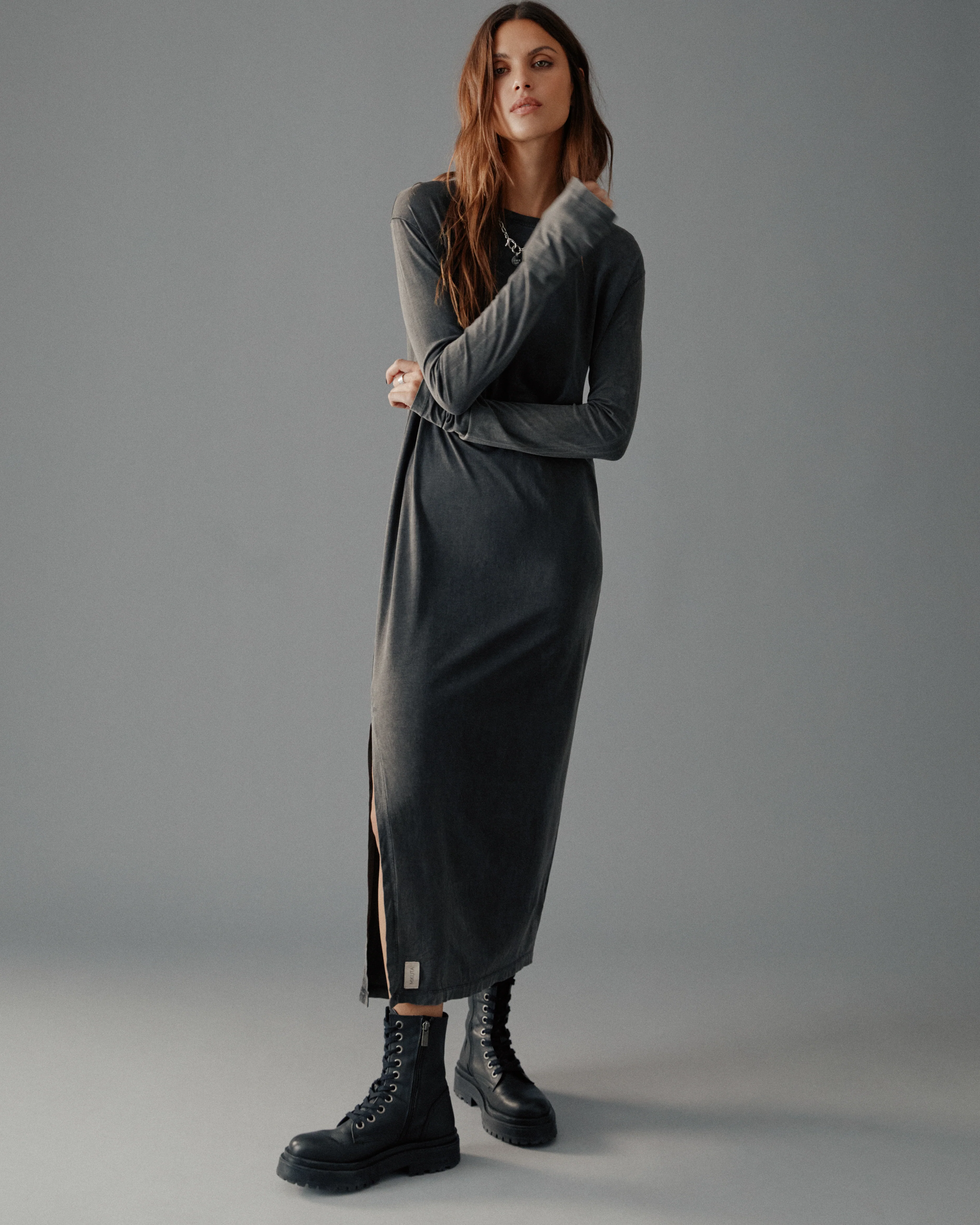 The Dark Faded Longsleeve Dress - Image 7