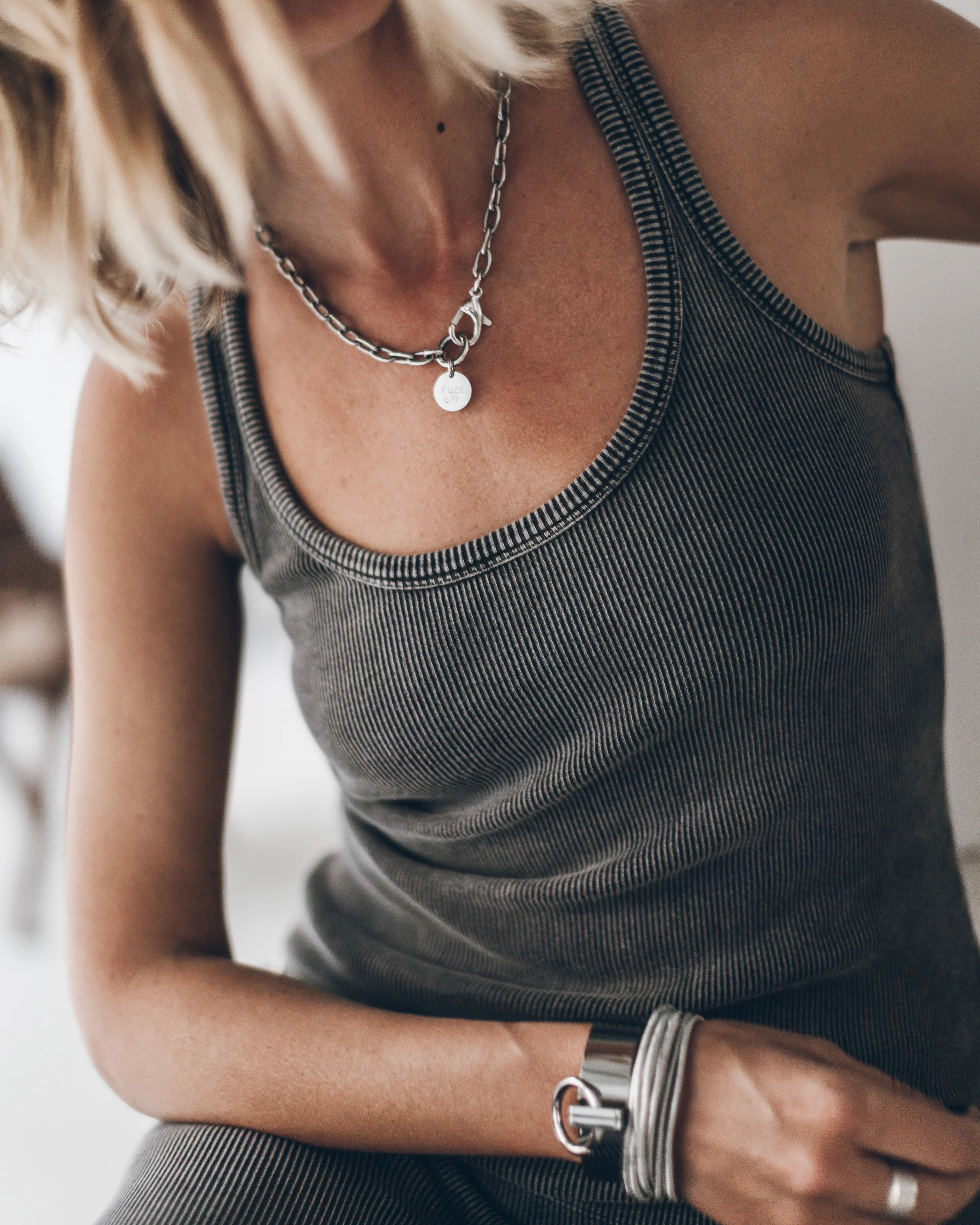 The Dark Ribbed Tank Top - Image 3