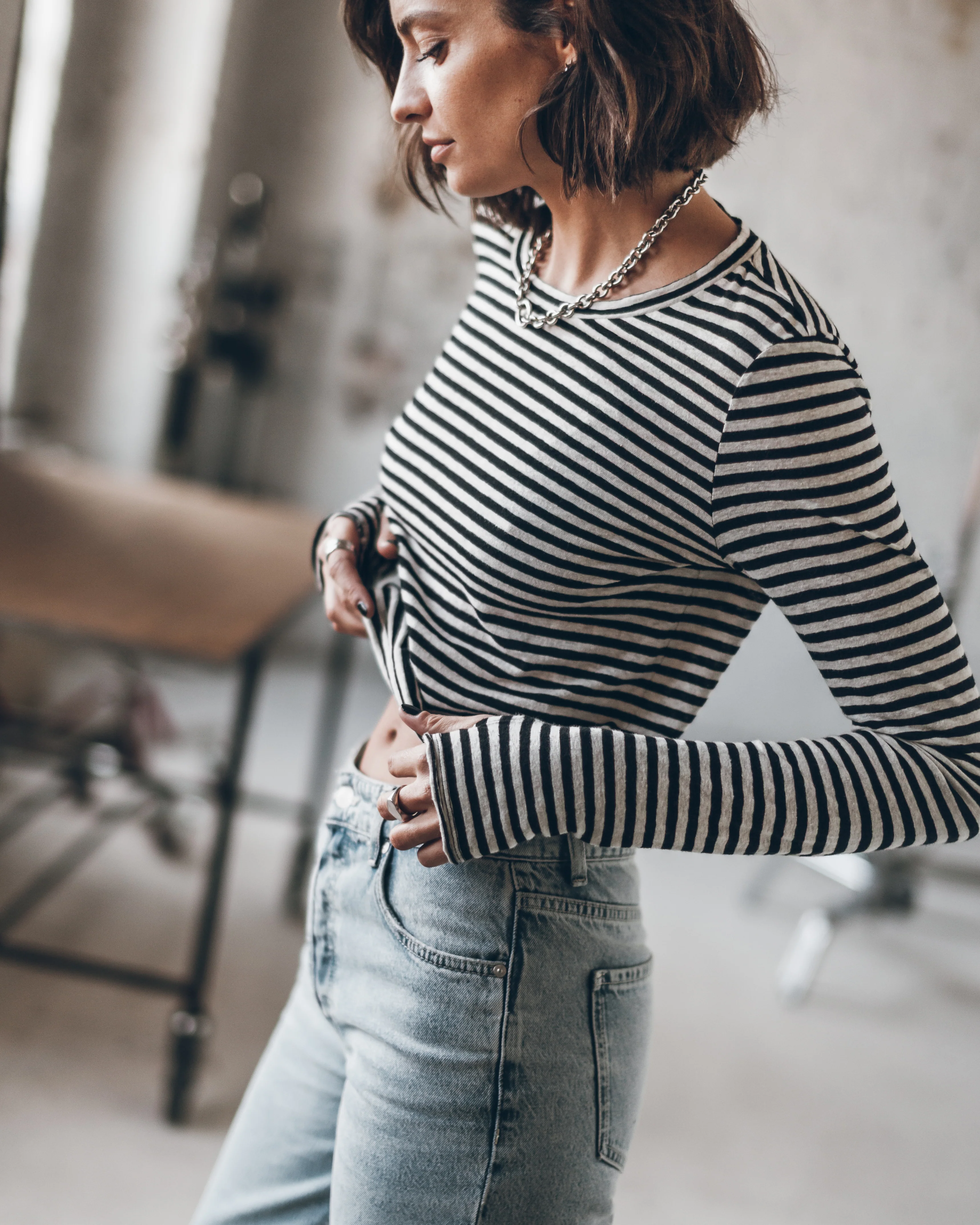 The Striped Thin Linen Longsleeve - Image 3