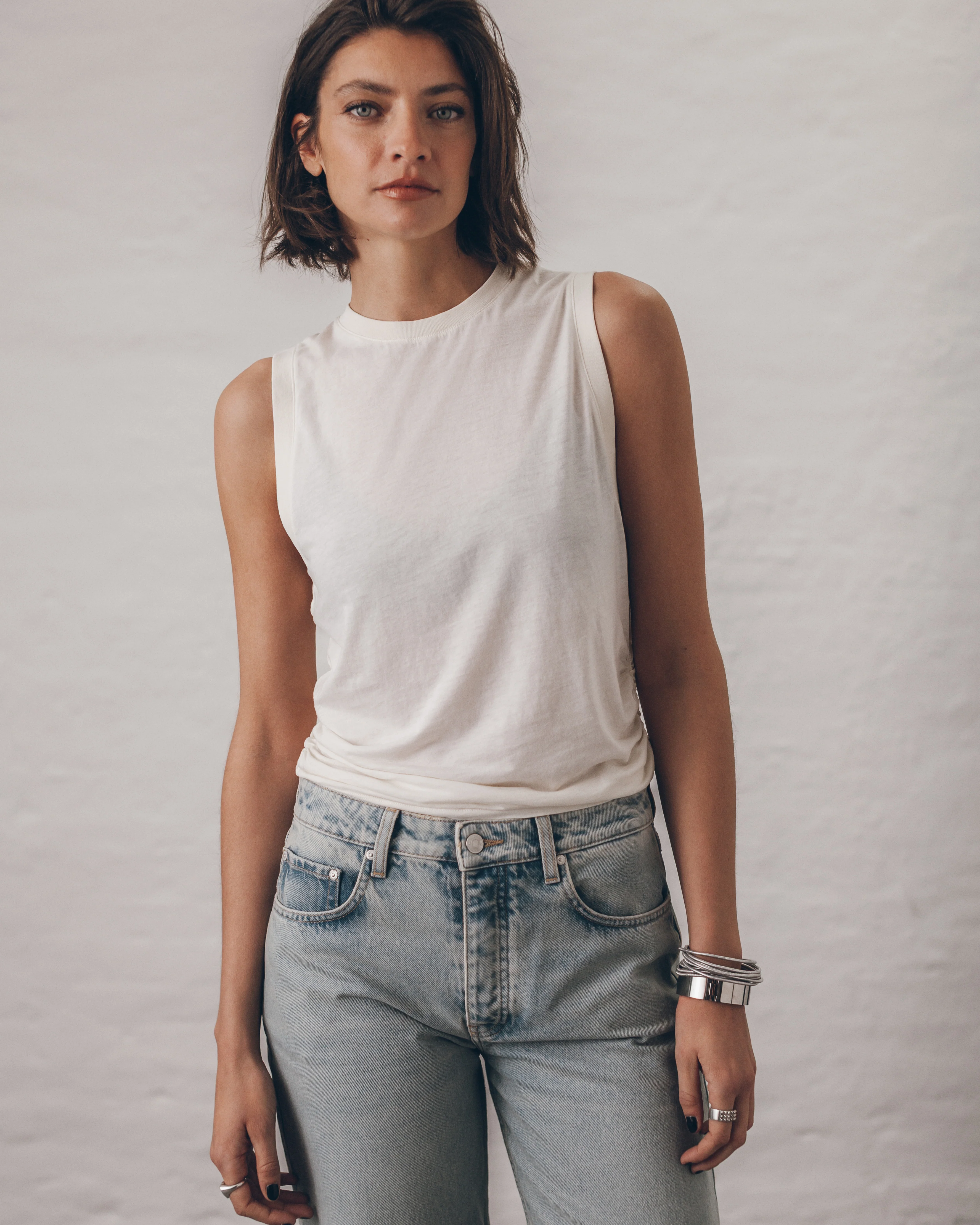 The White Draped Tank Top - Image 6